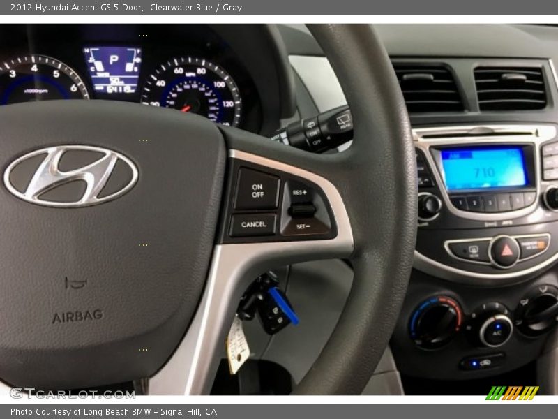 Clearwater Blue / Gray 2012 Hyundai Accent GS 5 Door