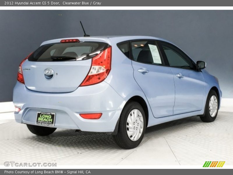 Clearwater Blue / Gray 2012 Hyundai Accent GS 5 Door