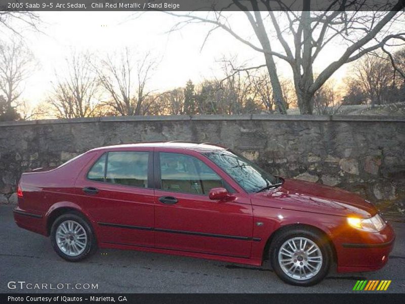 Chili Red Metallic / Sand Beige 2005 Saab 9-5 Arc Sedan
