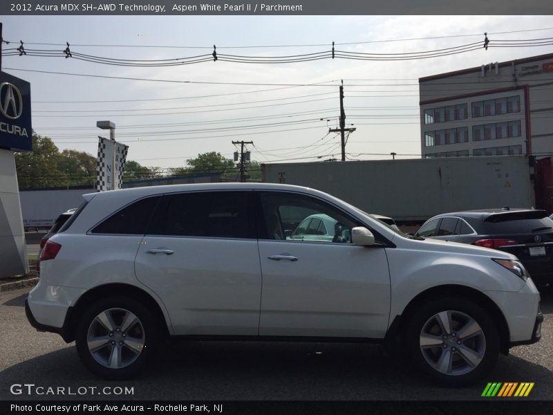 Aspen White Pearl II / Parchment 2012 Acura MDX SH-AWD Technology