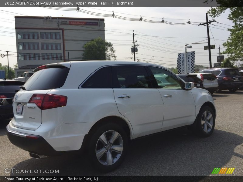 Aspen White Pearl II / Parchment 2012 Acura MDX SH-AWD Technology