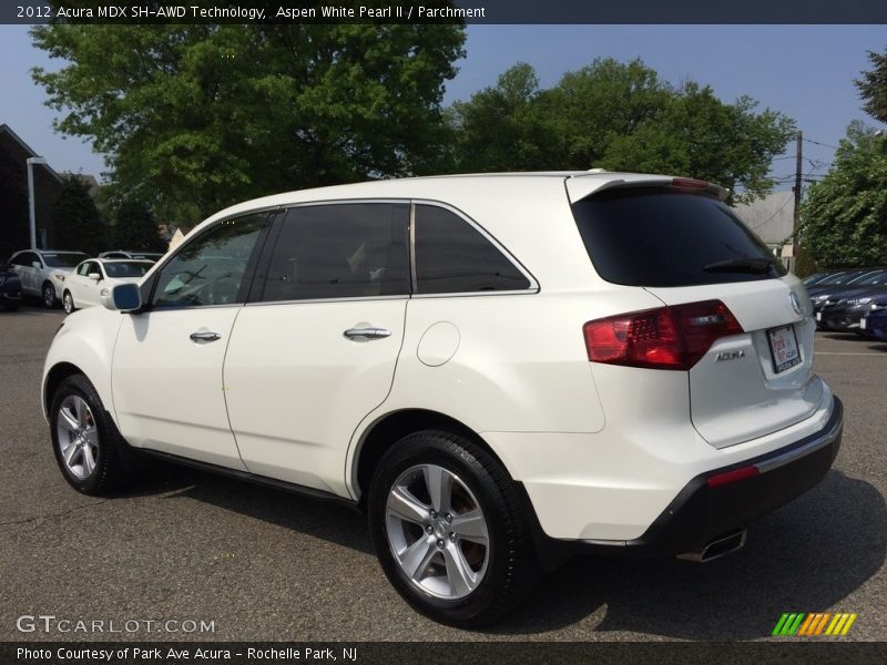 Aspen White Pearl II / Parchment 2012 Acura MDX SH-AWD Technology