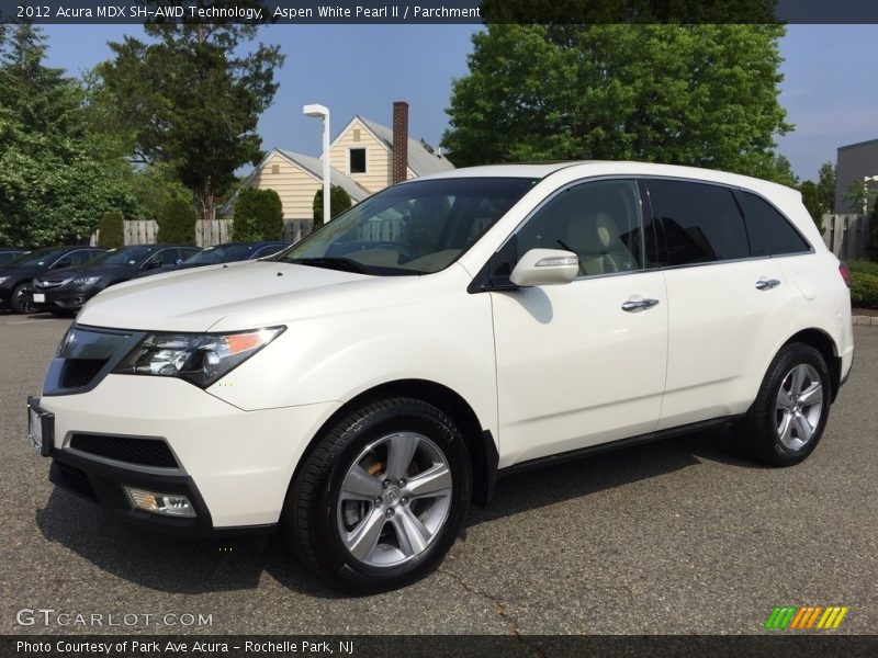 Aspen White Pearl II / Parchment 2012 Acura MDX SH-AWD Technology