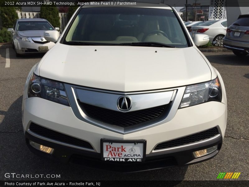 Aspen White Pearl II / Parchment 2012 Acura MDX SH-AWD Technology