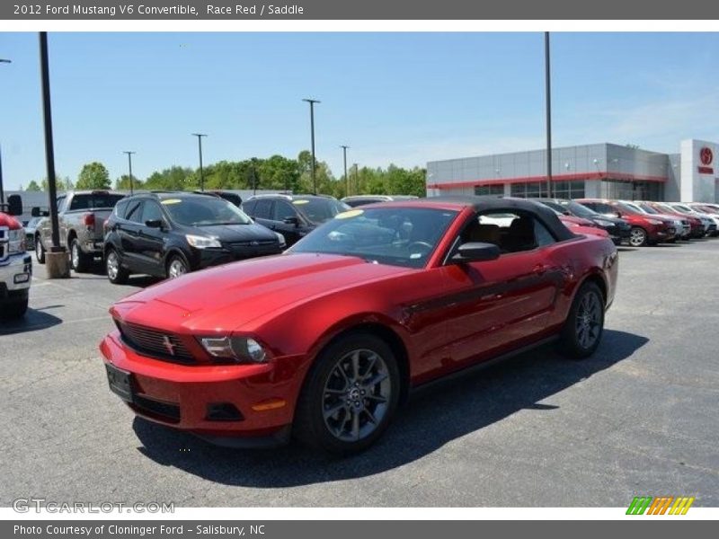 Race Red / Saddle 2012 Ford Mustang V6 Convertible