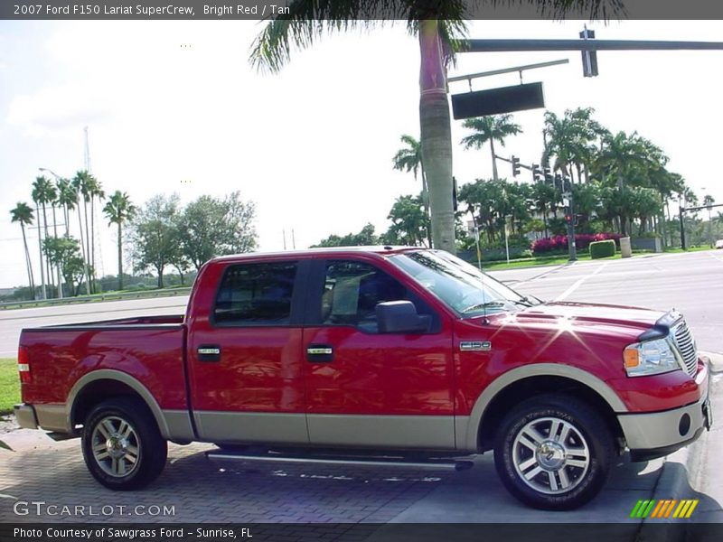 Bright Red / Tan 2007 Ford F150 Lariat SuperCrew