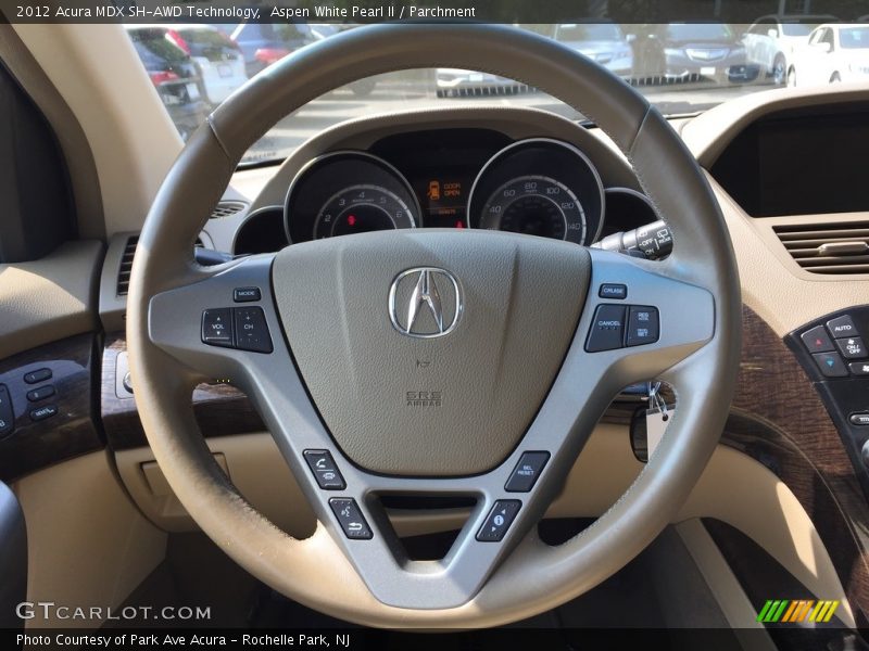 Aspen White Pearl II / Parchment 2012 Acura MDX SH-AWD Technology