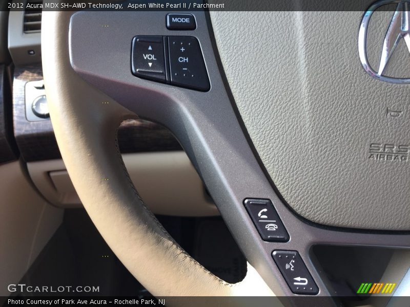 Aspen White Pearl II / Parchment 2012 Acura MDX SH-AWD Technology