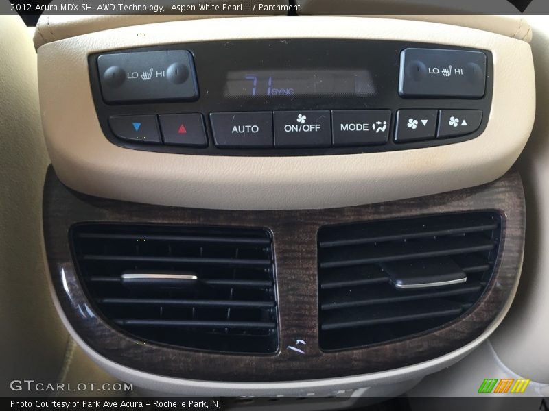 Aspen White Pearl II / Parchment 2012 Acura MDX SH-AWD Technology
