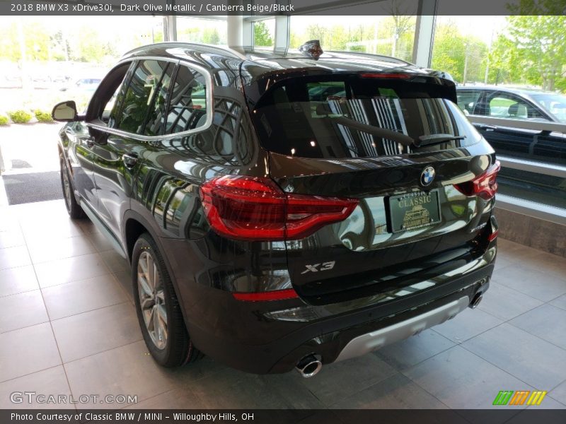 Dark Olive Metallic / Canberra Beige/Black 2018 BMW X3 xDrive30i