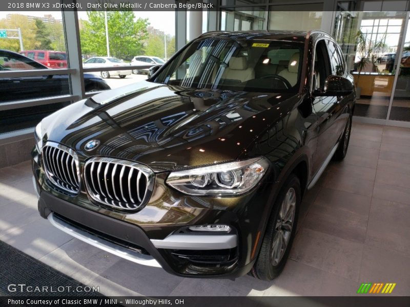 Dark Olive Metallic / Canberra Beige/Black 2018 BMW X3 xDrive30i