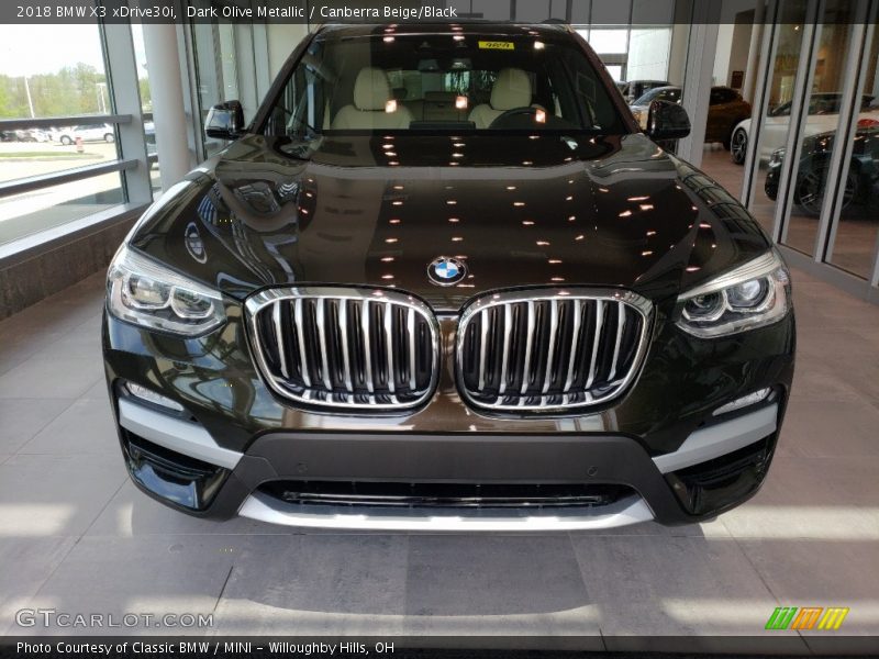 Dark Olive Metallic / Canberra Beige/Black 2018 BMW X3 xDrive30i
