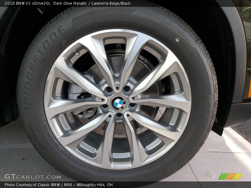 Dark Olive Metallic / Canberra Beige/Black 2018 BMW X3 xDrive30i