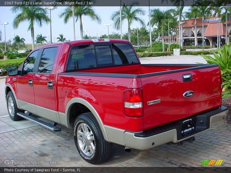 Bright Red / Tan 2007 Ford F150 Lariat SuperCrew