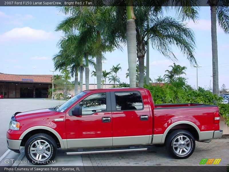 Bright Red / Tan 2007 Ford F150 Lariat SuperCrew