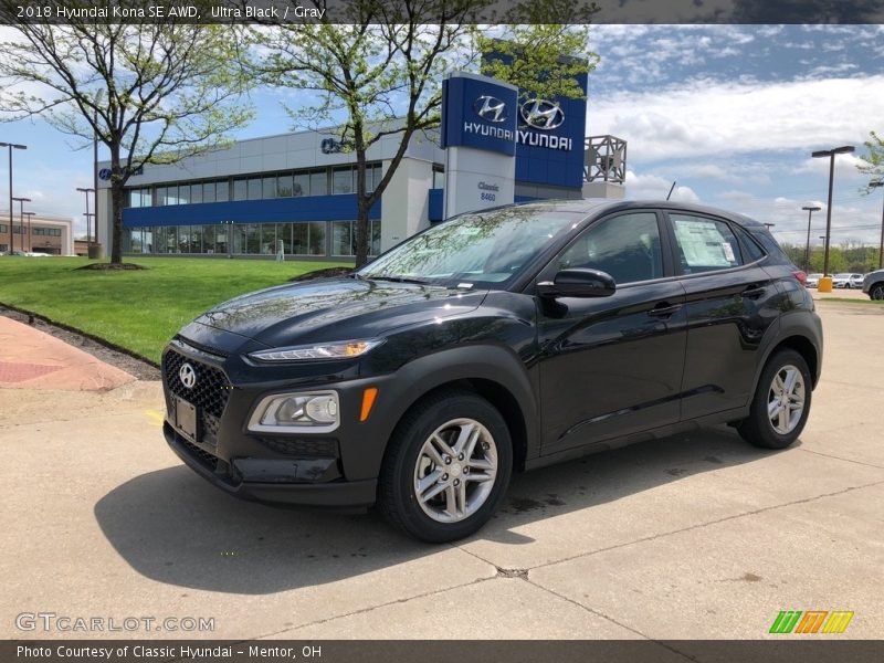 Ultra Black / Gray 2018 Hyundai Kona SE AWD