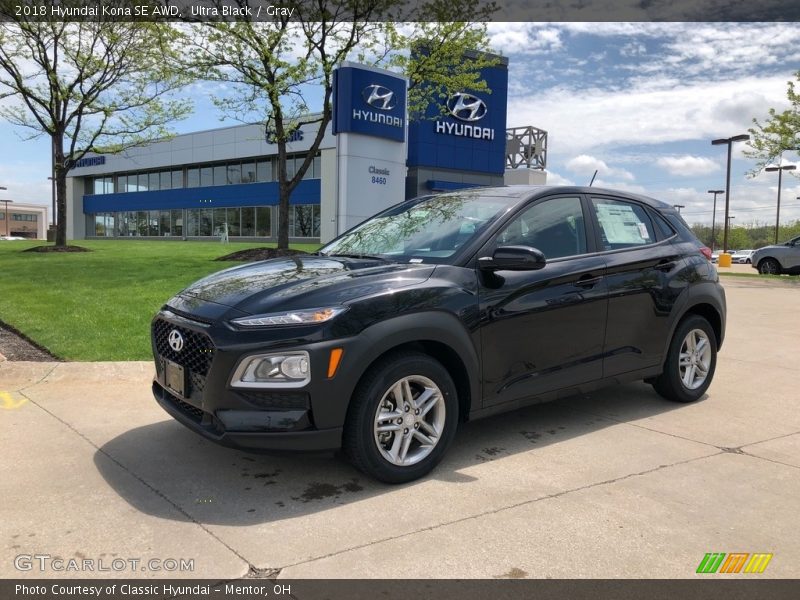 Ultra Black / Gray 2018 Hyundai Kona SE AWD