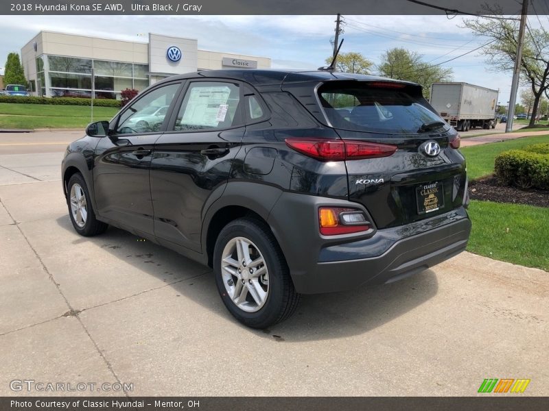 Ultra Black / Gray 2018 Hyundai Kona SE AWD