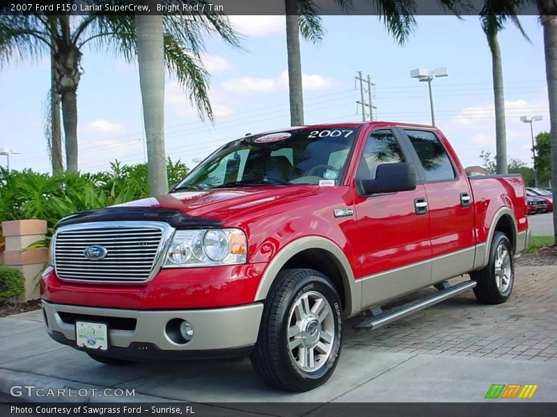 Bright Red / Tan 2007 Ford F150 Lariat SuperCrew