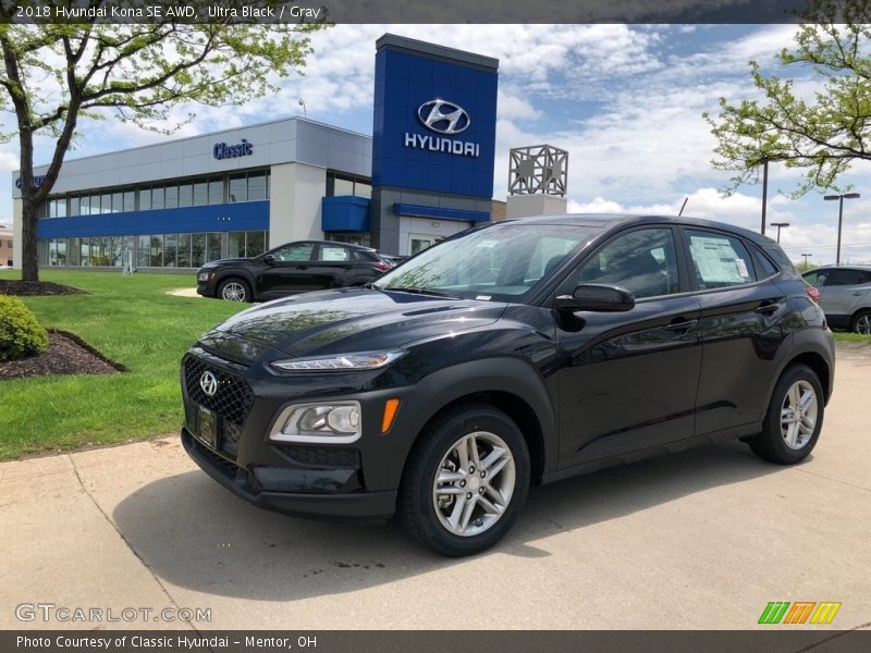 Ultra Black / Gray 2018 Hyundai Kona SE AWD