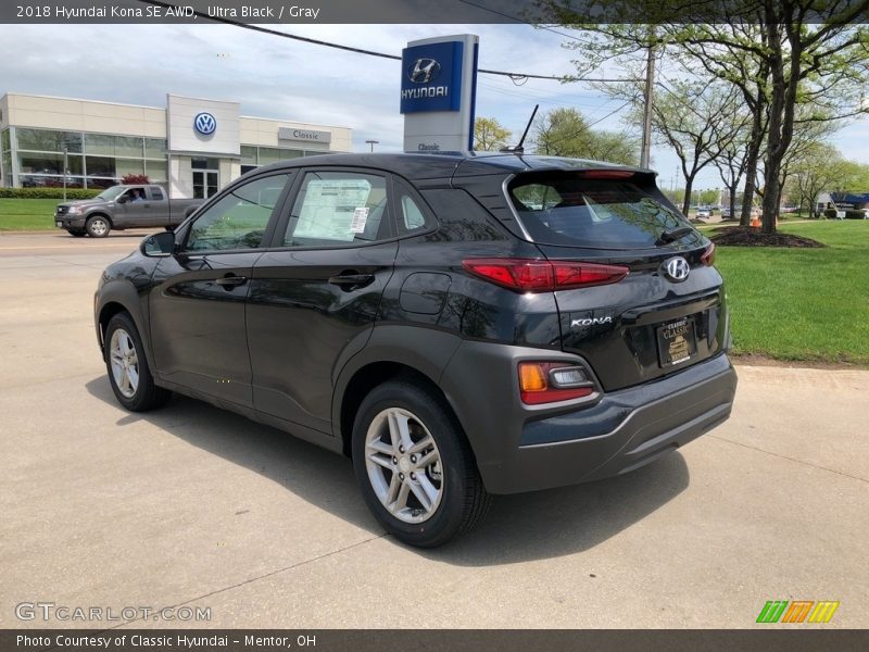 Ultra Black / Gray 2018 Hyundai Kona SE AWD