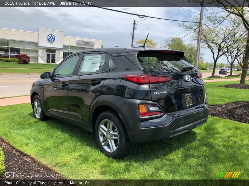 Ultra Black / Gray 2018 Hyundai Kona SE AWD