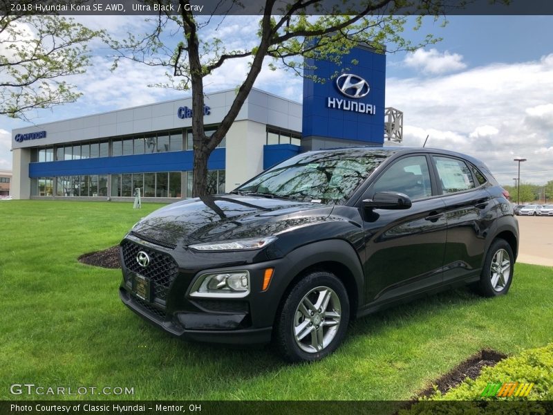 Ultra Black / Gray 2018 Hyundai Kona SE AWD