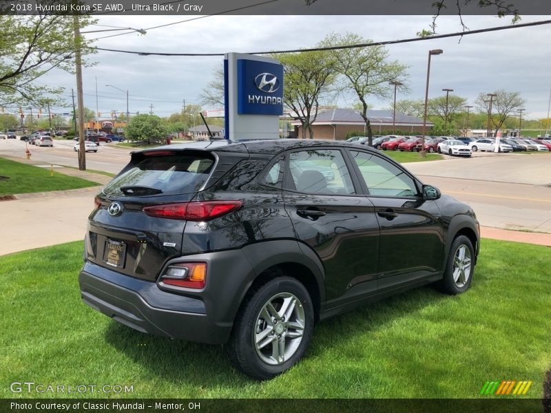 Ultra Black / Gray 2018 Hyundai Kona SE AWD