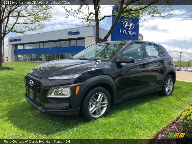 Ultra Black / Gray 2018 Hyundai Kona SE AWD