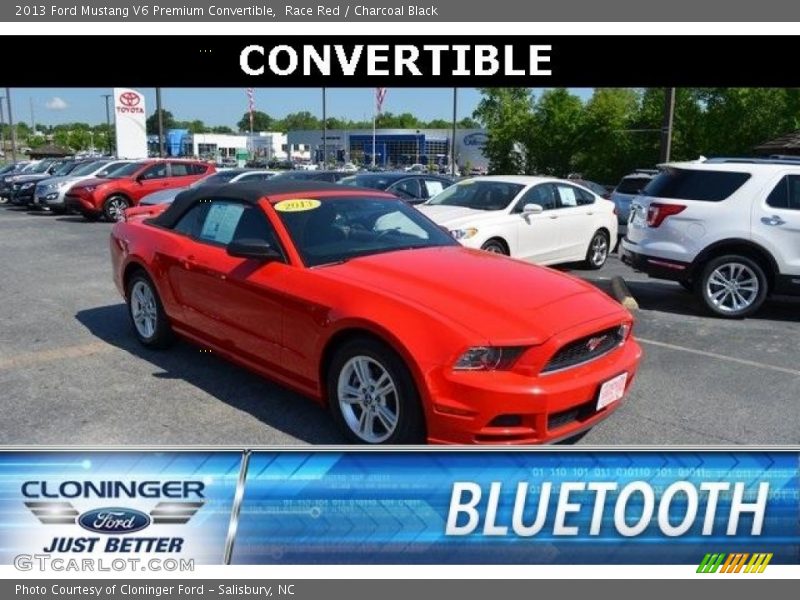 Race Red / Charcoal Black 2013 Ford Mustang V6 Premium Convertible