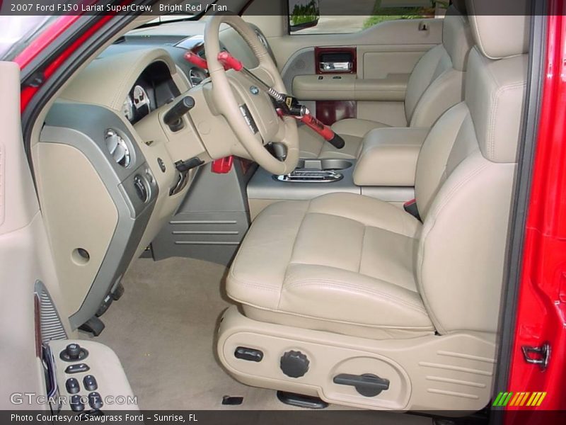 Bright Red / Tan 2007 Ford F150 Lariat SuperCrew