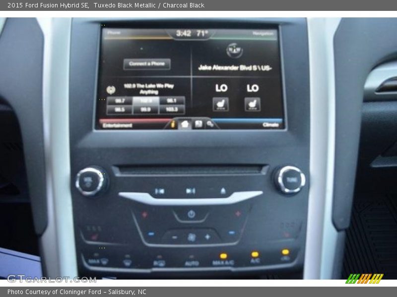 Tuxedo Black Metallic / Charcoal Black 2015 Ford Fusion Hybrid SE