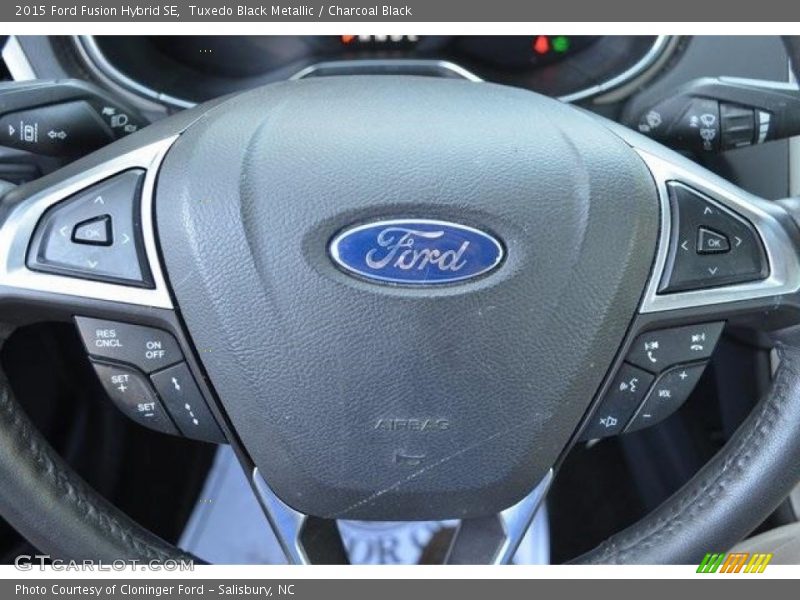 Tuxedo Black Metallic / Charcoal Black 2015 Ford Fusion Hybrid SE