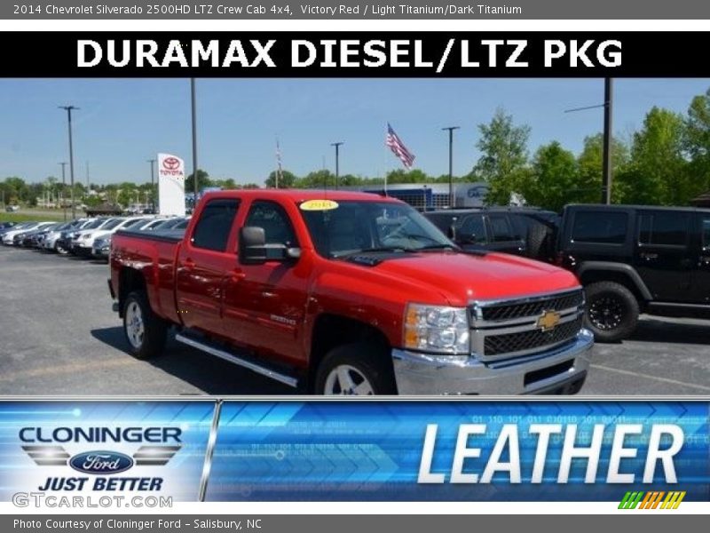 Victory Red / Light Titanium/Dark Titanium 2014 Chevrolet Silverado 2500HD LTZ Crew Cab 4x4