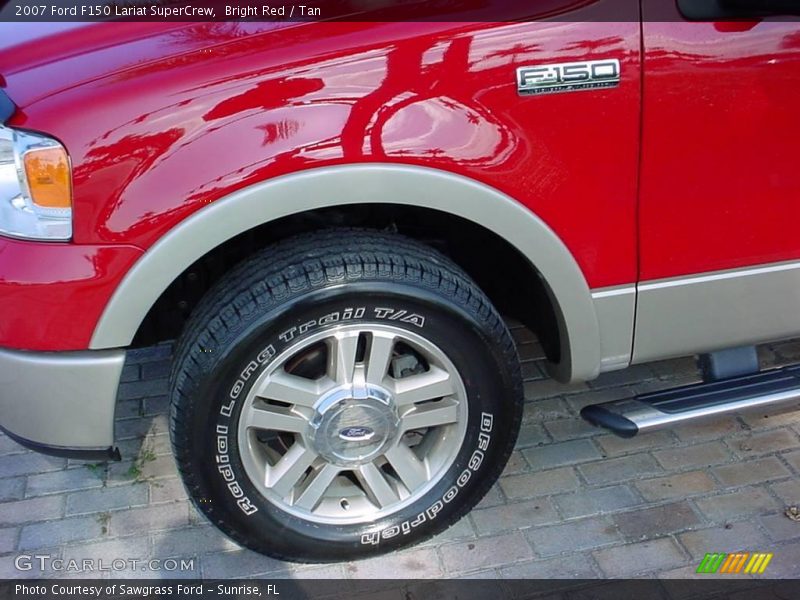 Bright Red / Tan 2007 Ford F150 Lariat SuperCrew