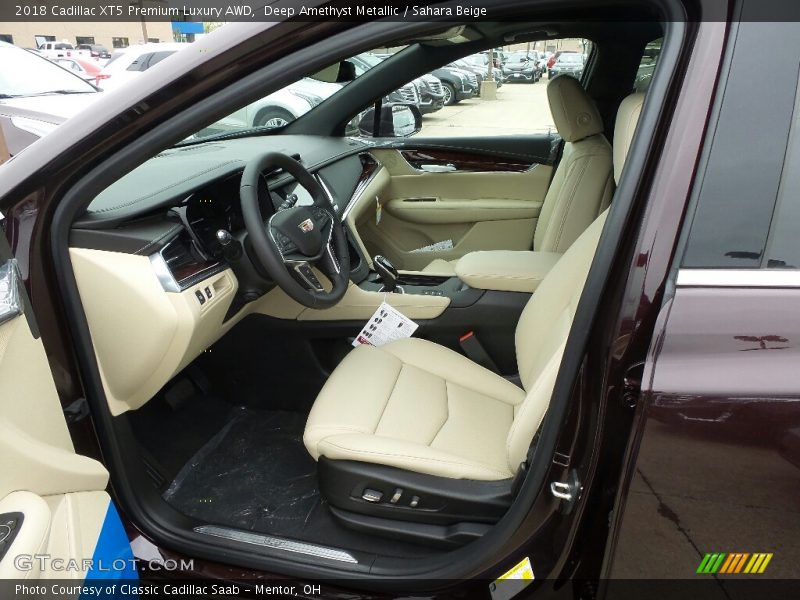 Deep Amethyst Metallic / Sahara Beige 2018 Cadillac XT5 Premium Luxury AWD