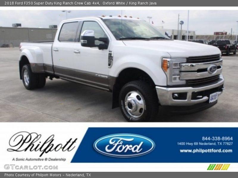 Oxford White / King Ranch Java 2018 Ford F350 Super Duty King Ranch Crew Cab 4x4