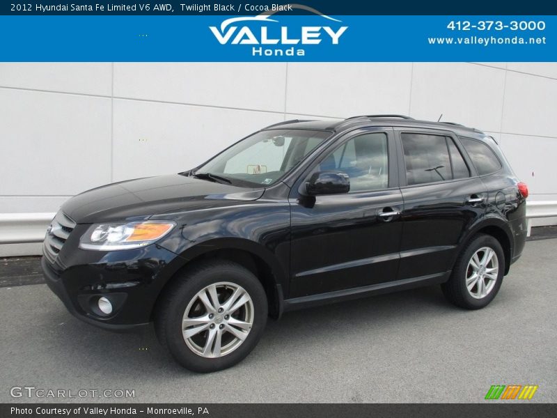 Twilight Black / Cocoa Black 2012 Hyundai Santa Fe Limited V6 AWD