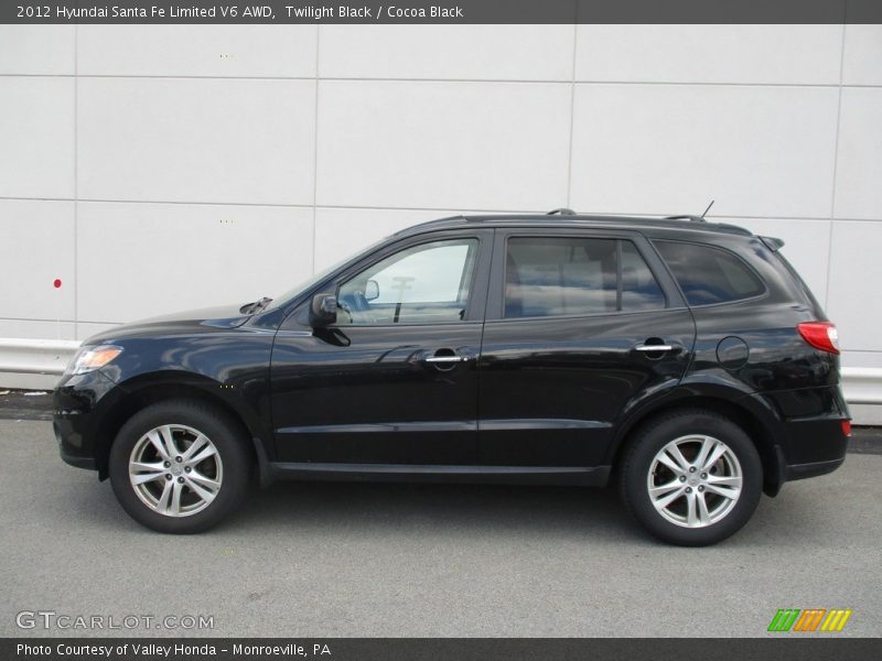Twilight Black / Cocoa Black 2012 Hyundai Santa Fe Limited V6 AWD