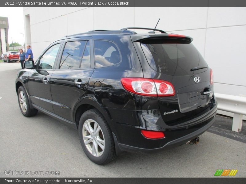 Twilight Black / Cocoa Black 2012 Hyundai Santa Fe Limited V6 AWD