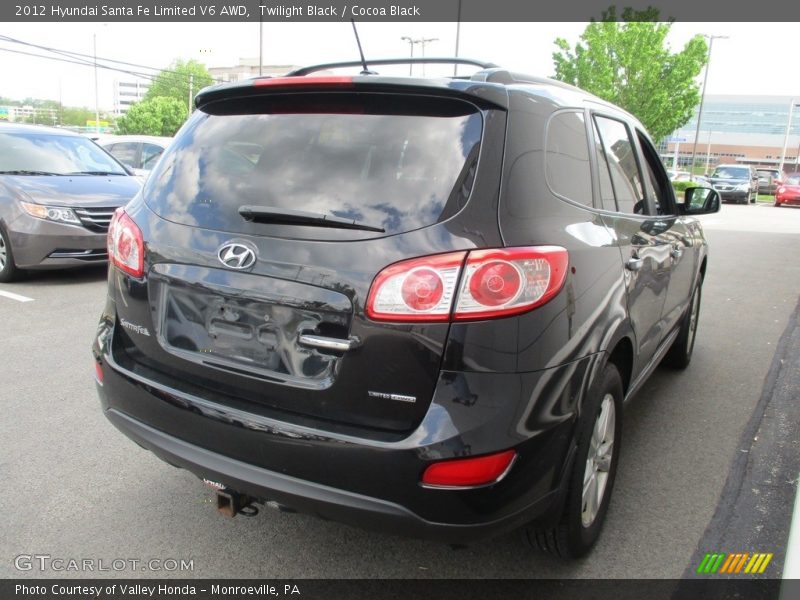 Twilight Black / Cocoa Black 2012 Hyundai Santa Fe Limited V6 AWD