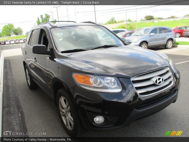 Twilight Black / Cocoa Black 2012 Hyundai Santa Fe Limited V6 AWD