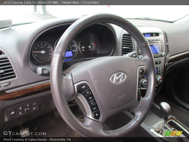 Twilight Black / Cocoa Black 2012 Hyundai Santa Fe Limited V6 AWD
