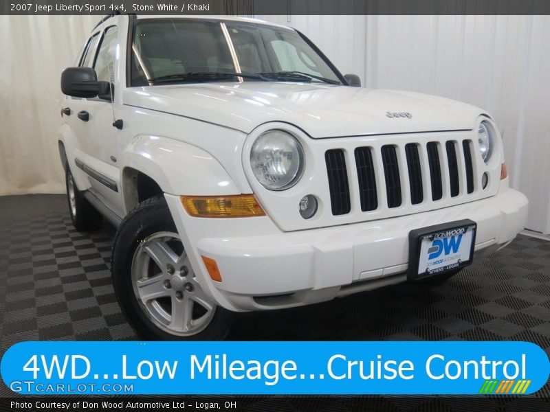 Stone White / Khaki 2007 Jeep Liberty Sport 4x4