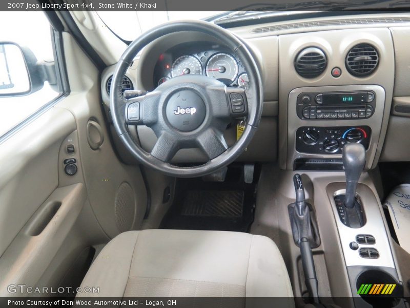 Stone White / Khaki 2007 Jeep Liberty Sport 4x4