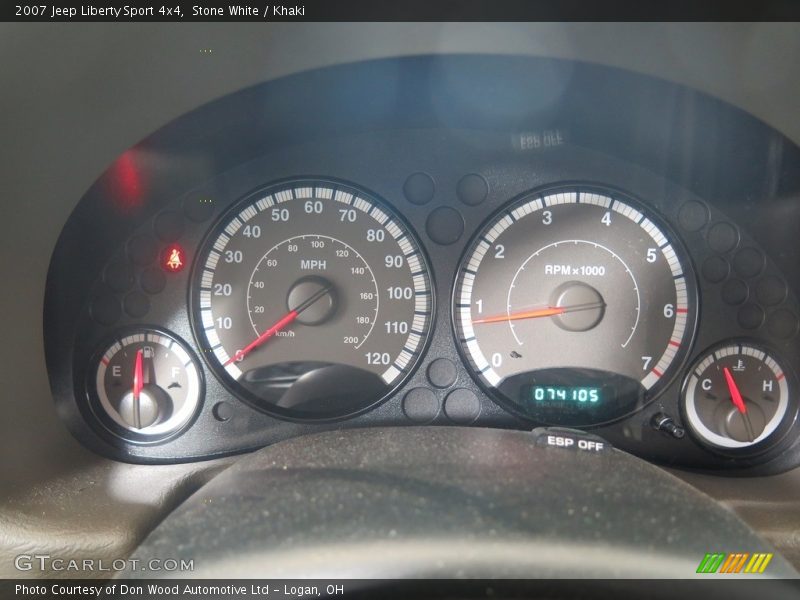 Stone White / Khaki 2007 Jeep Liberty Sport 4x4