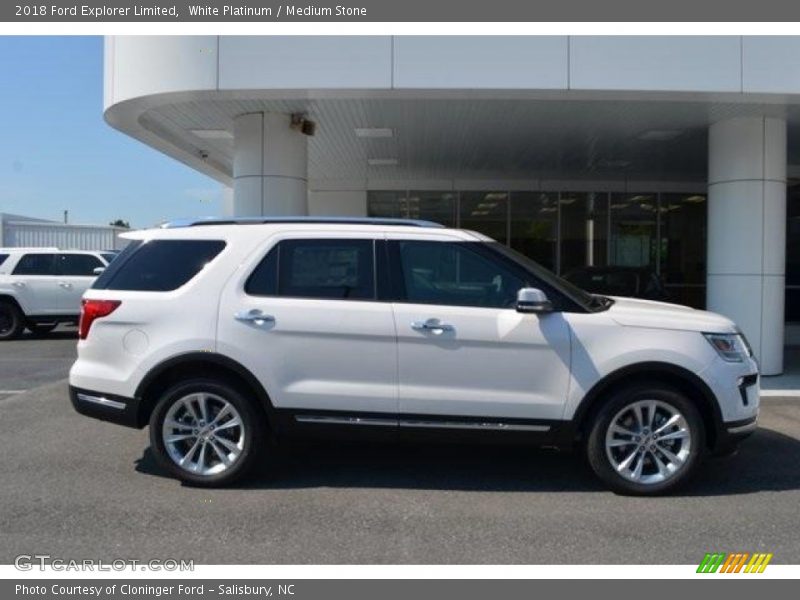 White Platinum / Medium Stone 2018 Ford Explorer Limited