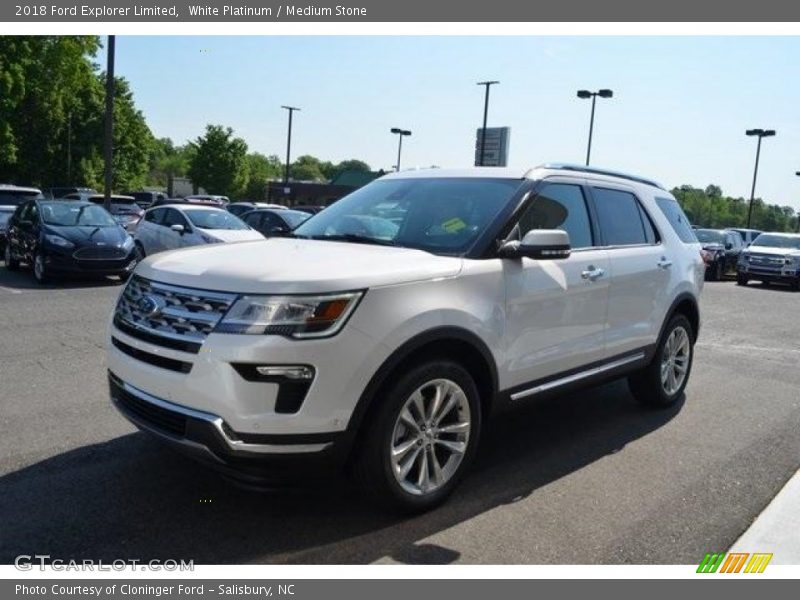 White Platinum / Medium Stone 2018 Ford Explorer Limited