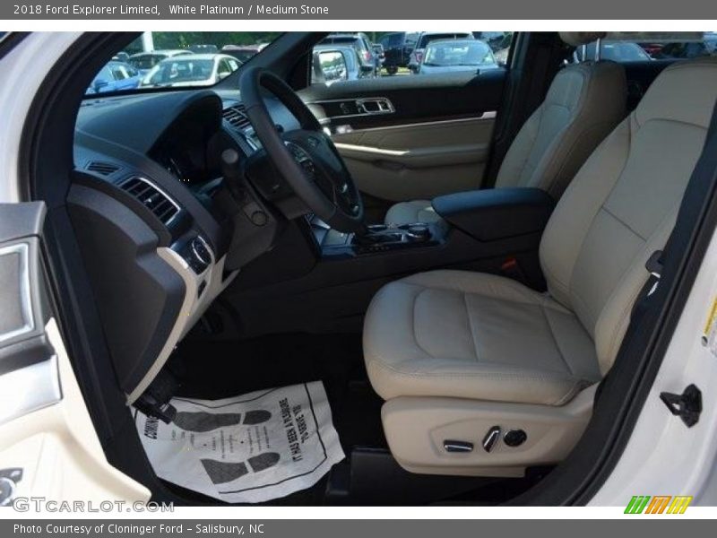 White Platinum / Medium Stone 2018 Ford Explorer Limited