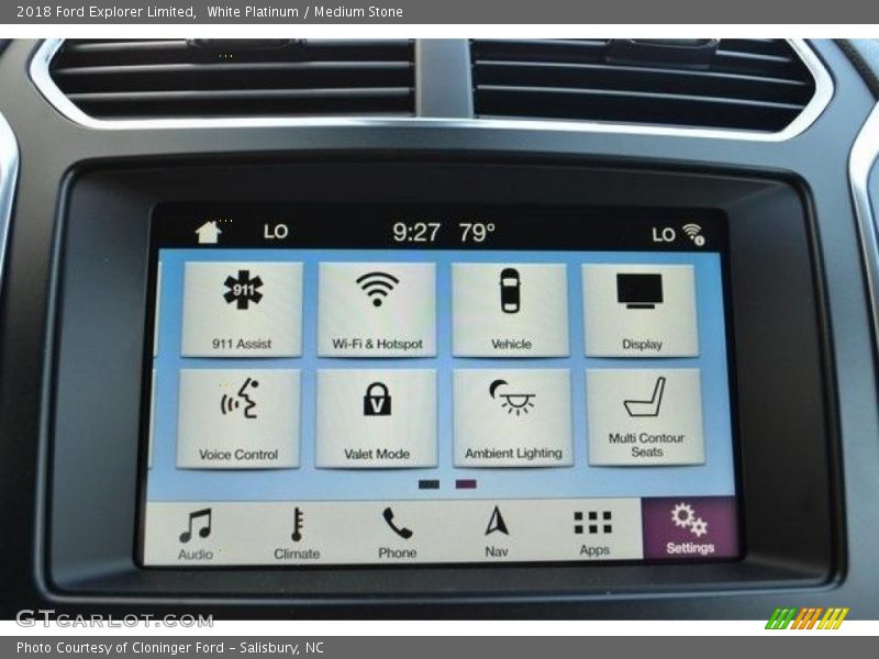White Platinum / Medium Stone 2018 Ford Explorer Limited